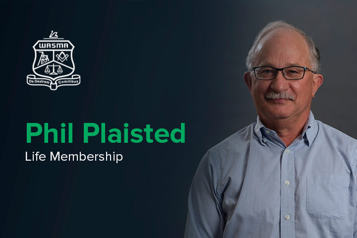 Phil Plaisted Receives WASMA Life Membership