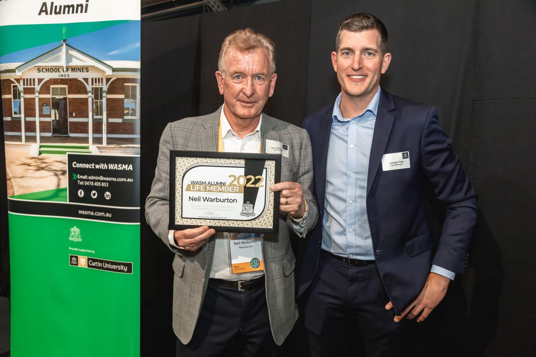 Widely-respected WASMA member Neil Warburton awarded life membership