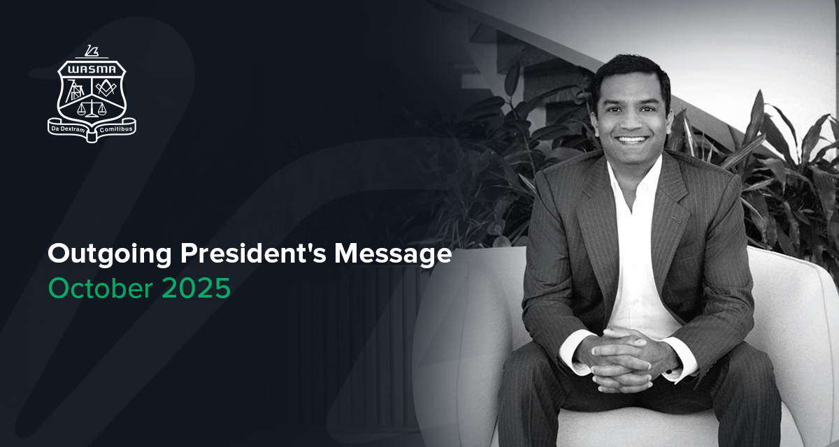 Outgoing President’s Message – October 2025